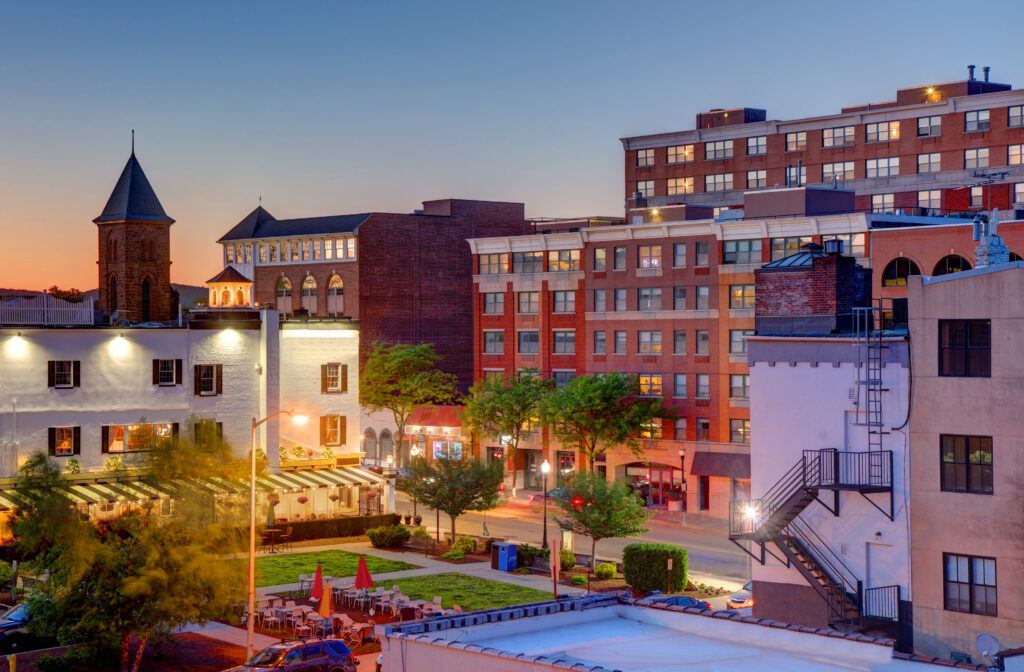 Vibrant cityscape featuring buildings at Morristown, New Jersey