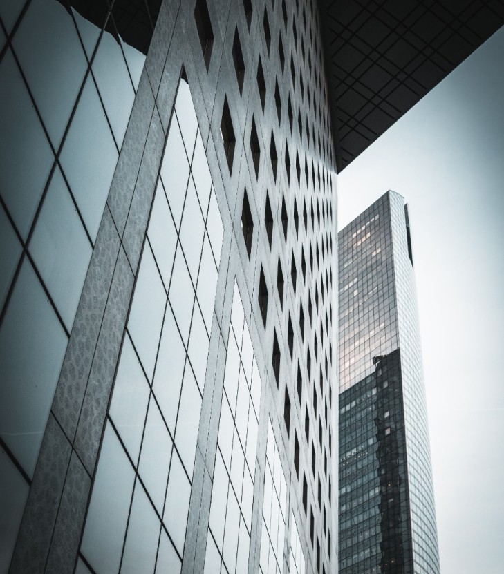 a low angle view of a building