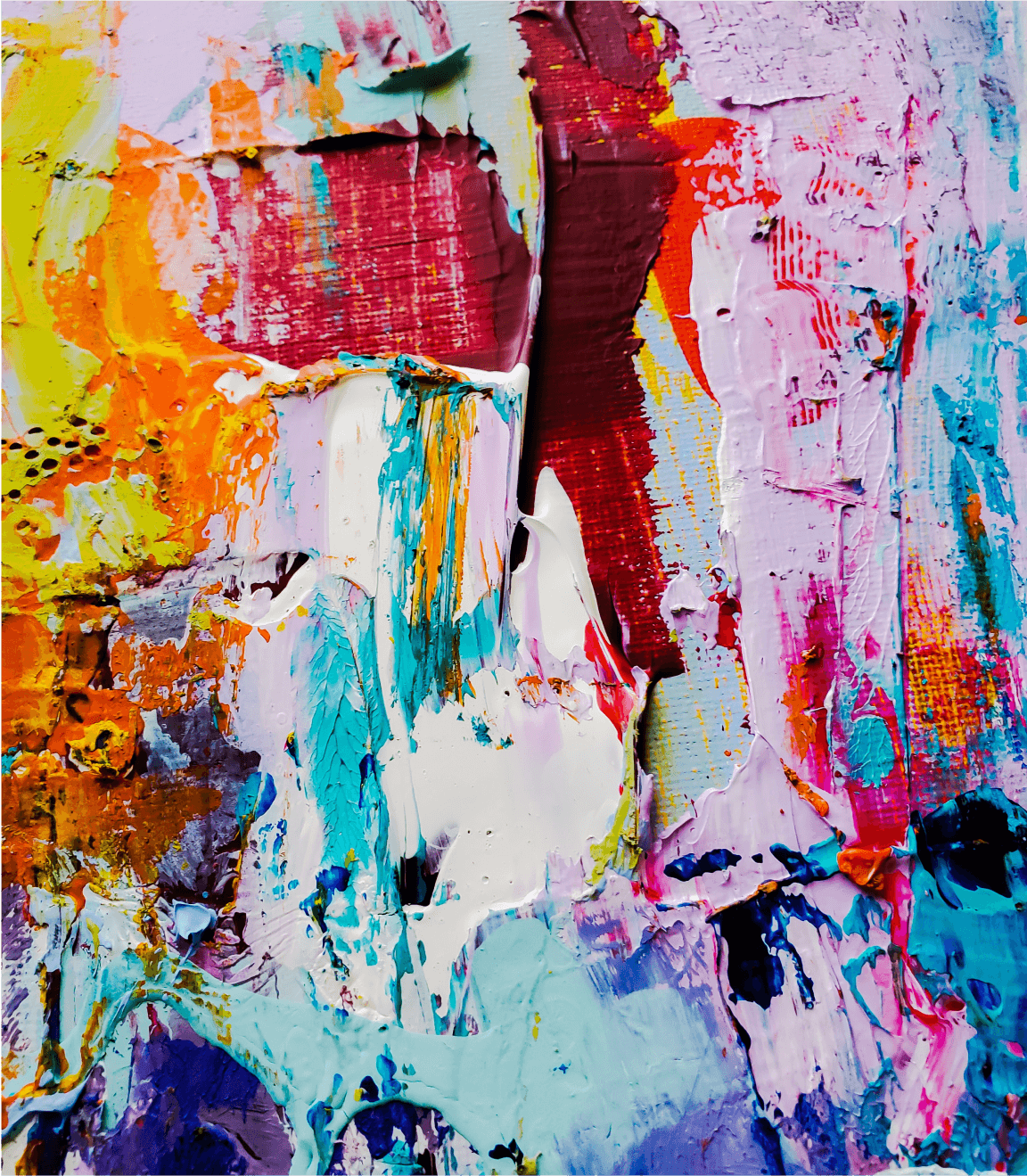 An abstract painting showcasing vibrant colors and expressive brushstrokes.