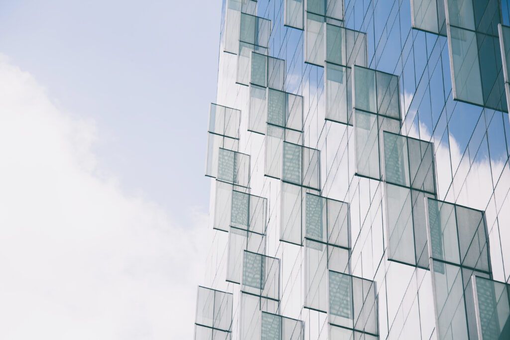Modern glass wall