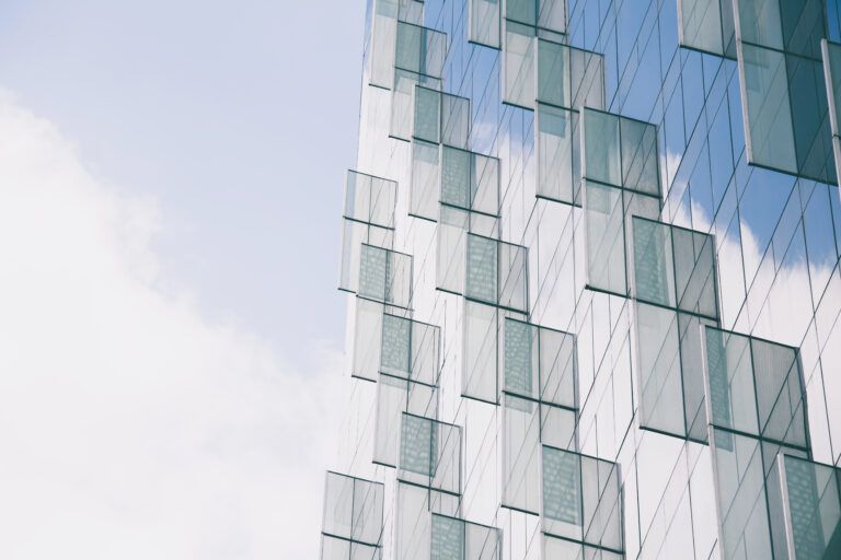 Modern glass wall
