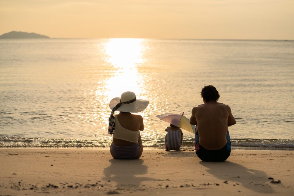 family beach