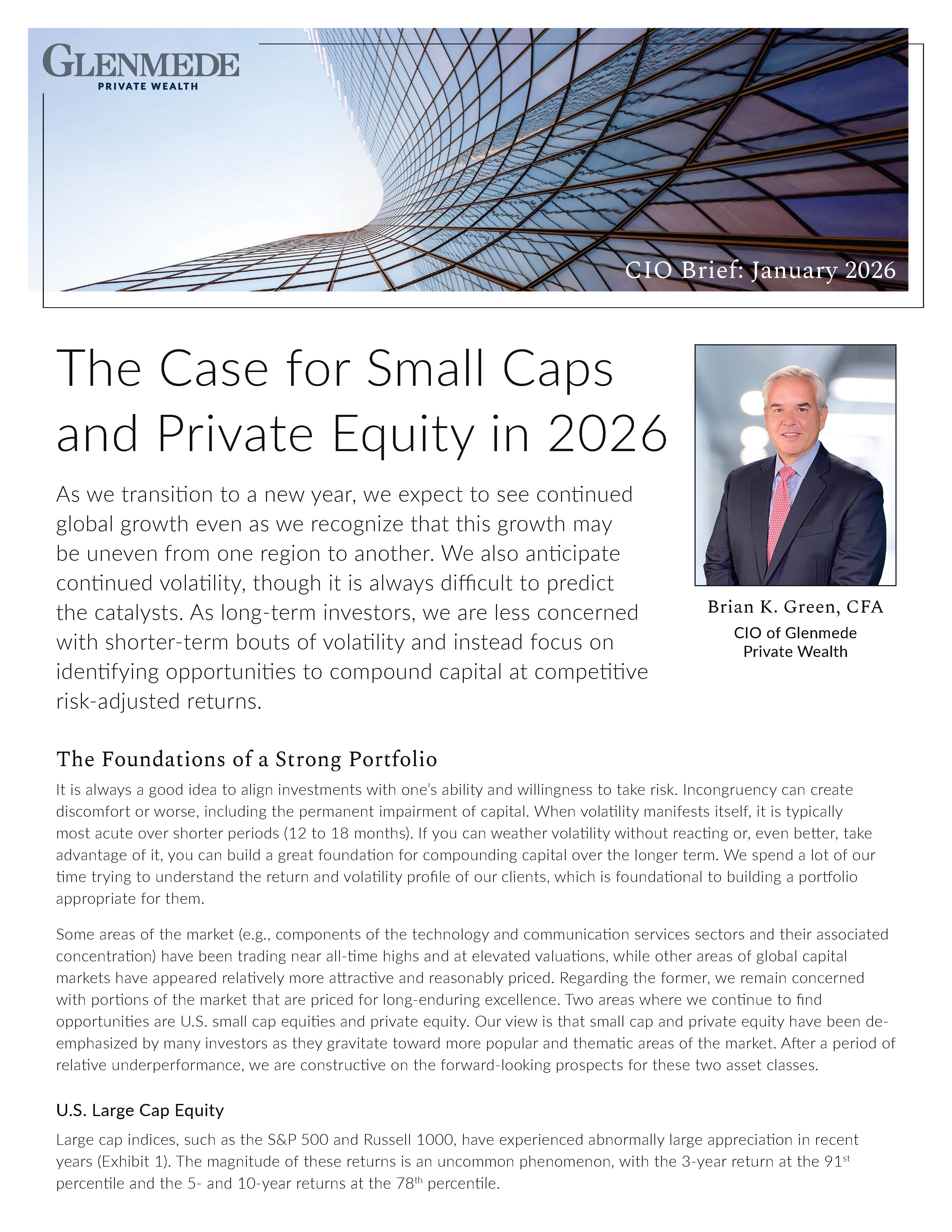 First page of CIO brief, with banner image and headshot of Brian Green